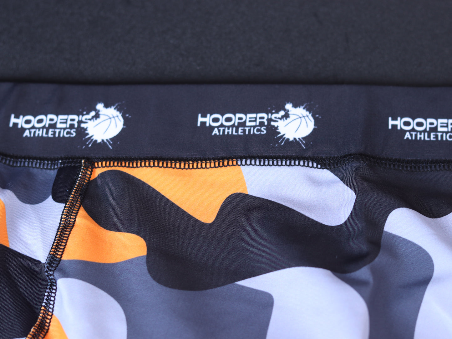 Adult Orange Camo One-Leg Compression Pants